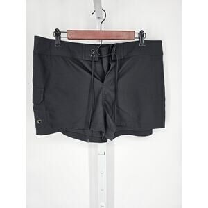 Jag Women's Black Mid Rise Lace Closer Casual Athletic Short Size XL
